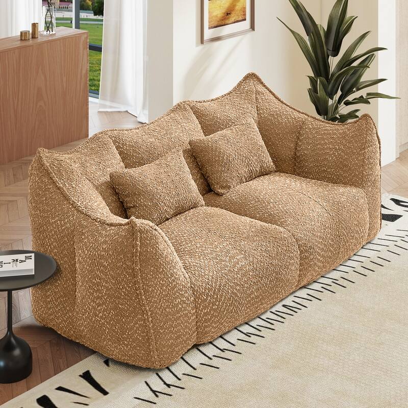 Rossetta Soft Comfortable Square Beanbag Chair with Armrests