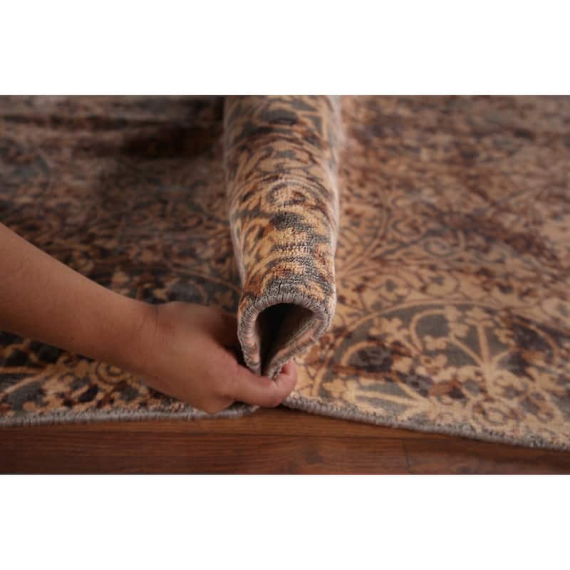 All-Over Abstract Indian Area Rug Hand-Knotted Wool Carpet - 8'3"x 11'9"