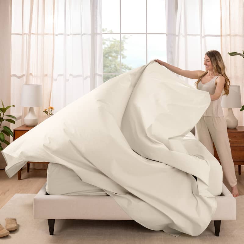 Bare Home Organic Cotton Sheet Set - Crisp Percale Weave