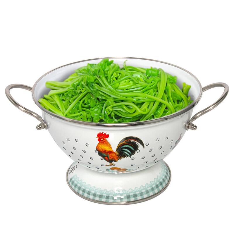 STP Goods 2.6 Qt Enameled High Quality Versatile Colander - 2.6Qt