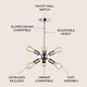 preview thumbnail 2 of 12, Bailey 17.5" Sputnik Metal LED Chandelier, Nickel by JONATHAN Y