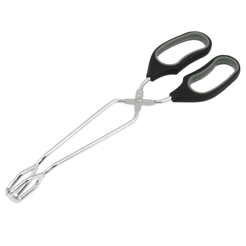 Chef Craft 12" Long Comfort Grip Offset Cooking Tongs for Easier Flipping Control - 1 Pack