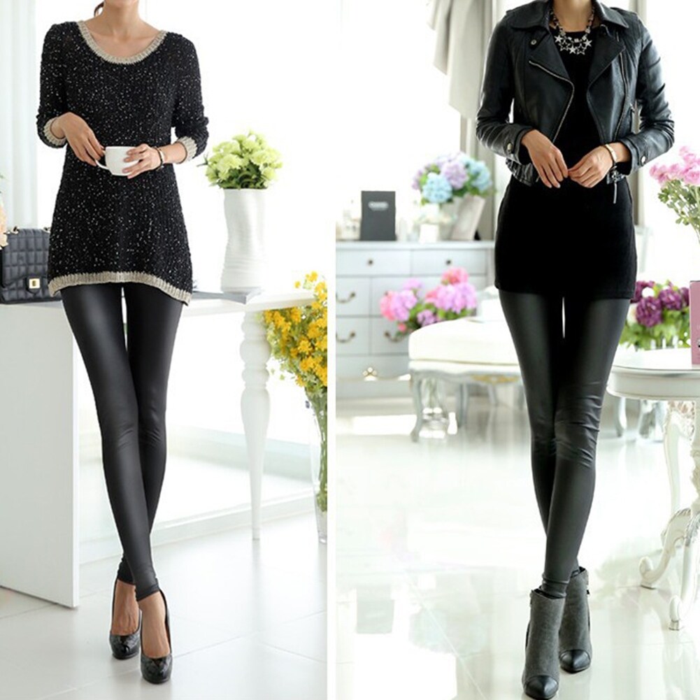 matte black leather pants