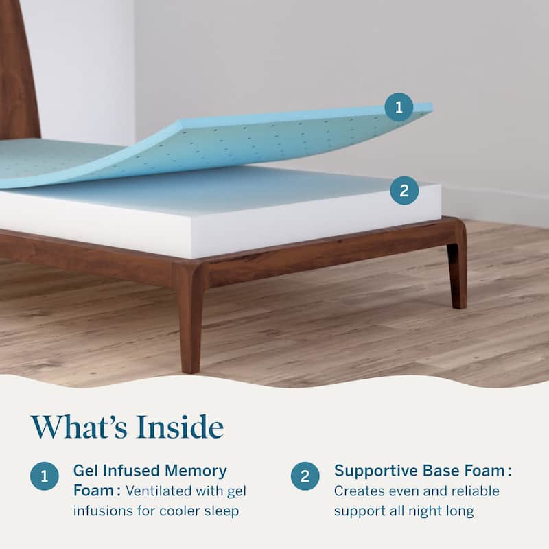 Lucid 6 Inch Gel Memory Foam Mattress Firm Feel
