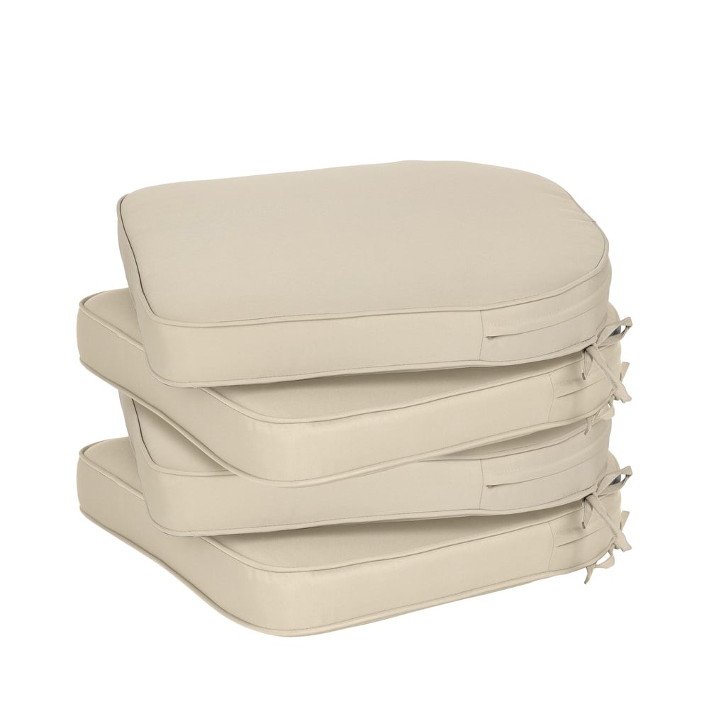 Aoodor Outdoor Chair Cushion Soft and Fade-resistant Polyester Set of 4 - 20"x19"