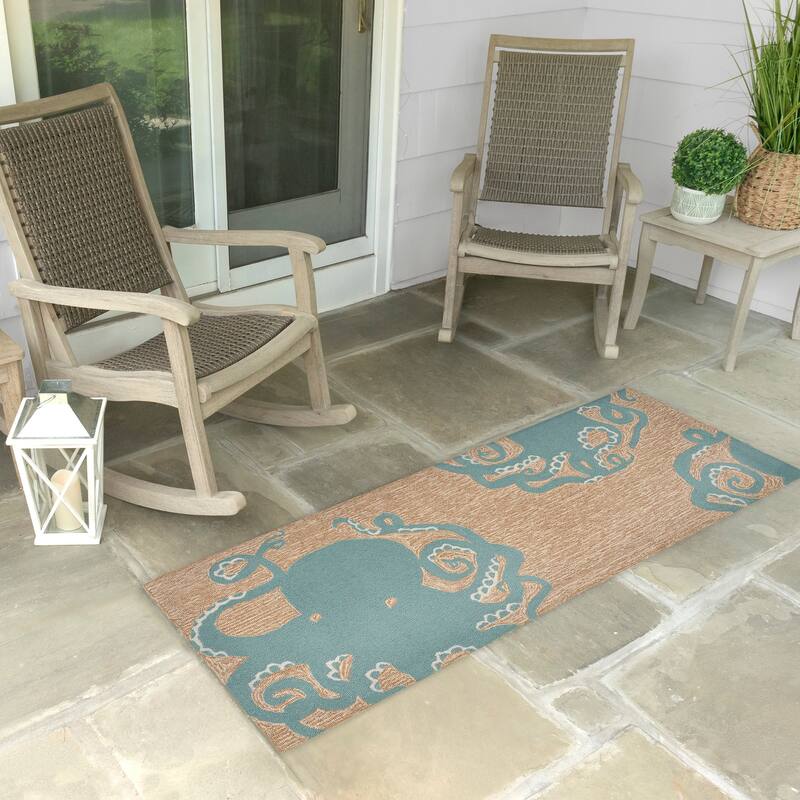 Liora Manne Frontporch Octopus Indoor/Outdoor Rug