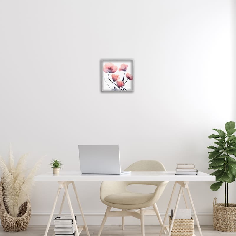 Stupell Pink Chic Simple Flowers Framed Giclee Art Design By Albert Koetsier