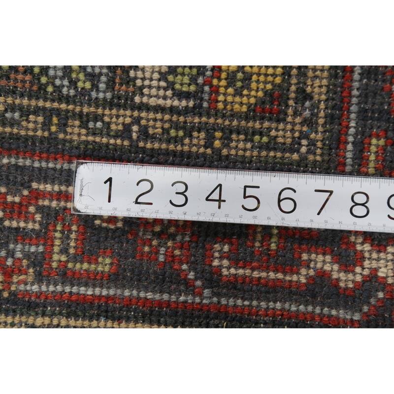 Geometric Heriz Serapi Indian Accent Rug Hand-Knotted Wool Carpet - 3'0"x 4'11"