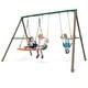preview thumbnail 26 of 25, Hapfan 7.3ft Tall 600lb Heavy Duty Swing Set with 1 Platform Swing, 2 Belt Swings,A Frame Metal Swing Set