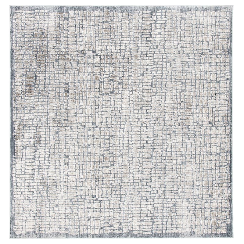 SAFAVIEH History Taryn Modern Rug - 6'7" Square - Ivory/Dark Grey