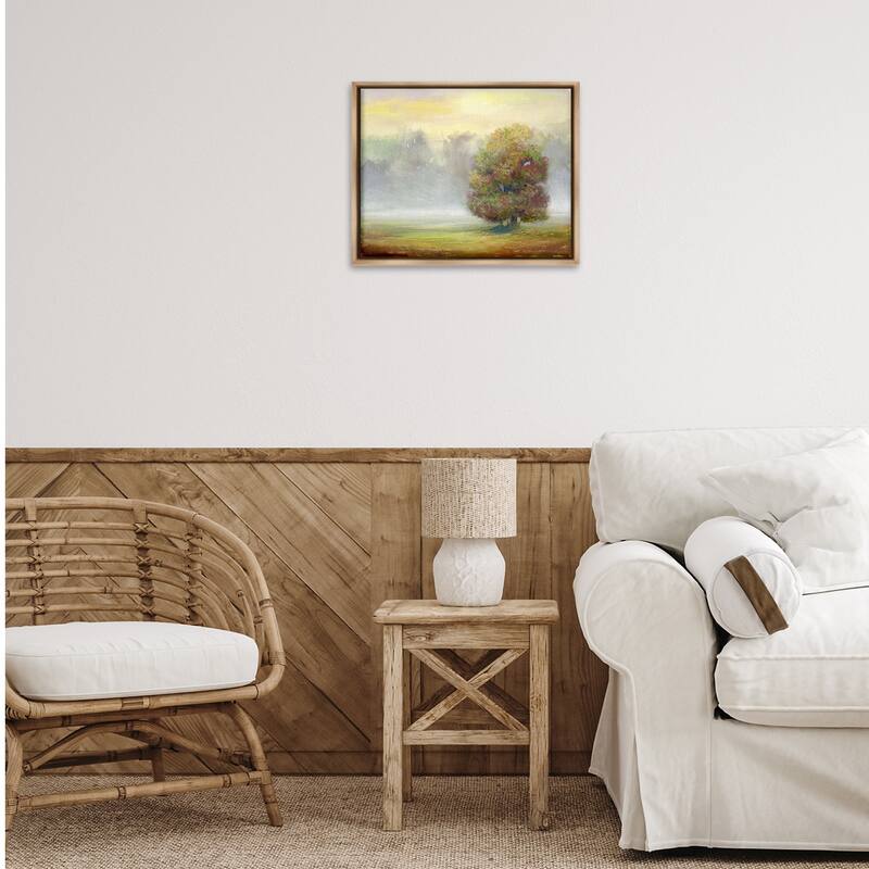 Stupell Dry Brush Tree in Nature Framed Floater Canvas Wall Art Design By Ashley Davis