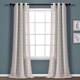 Lush Decor Farmhouse Textured Grommet Sheer Window Curtain Panel Pair - 84" x 38" - Gray