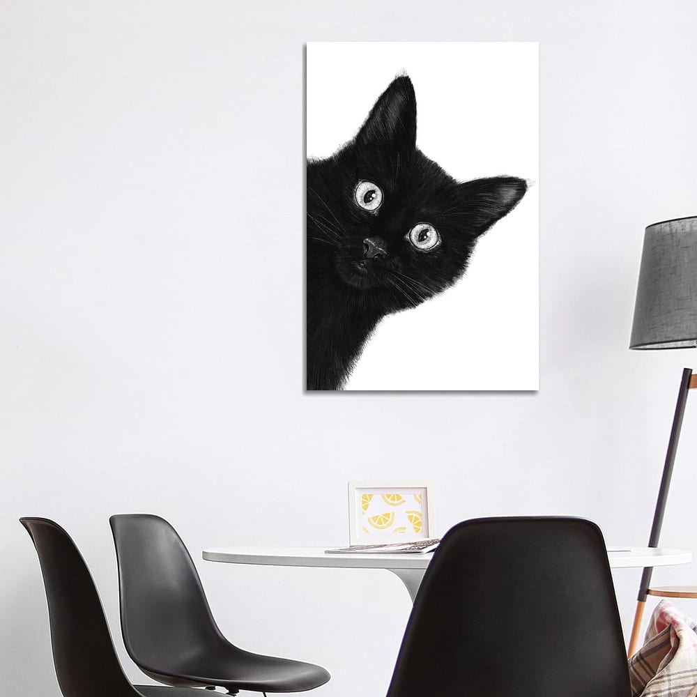 iCanvas "Black Cat" by Valeriya Korenkova Canvas Print