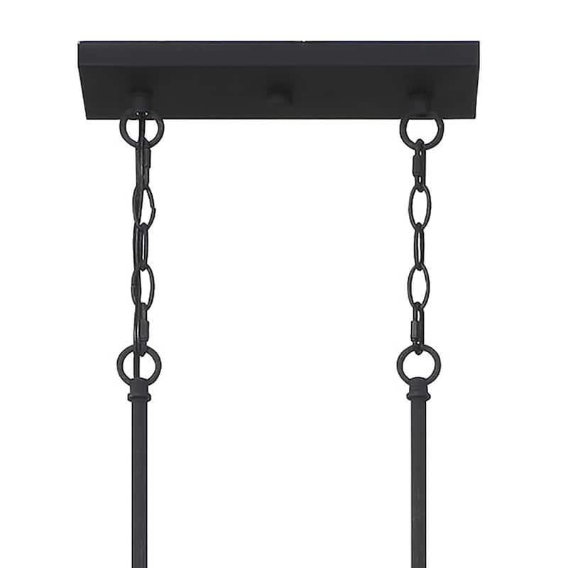 Mackenzi 4-light Farmhouse Linear Chandelier with Clear Glass - 36 inches