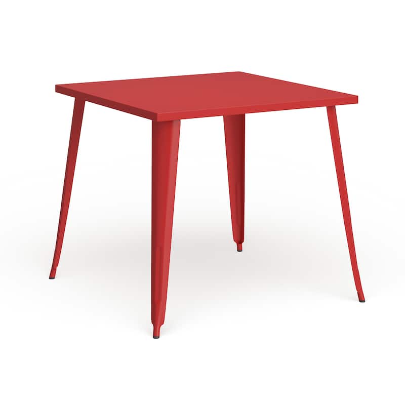 35.5'' Square Metal Indoor-Outdoor Table - 35.5"W x 35.5"D x 29.75"H