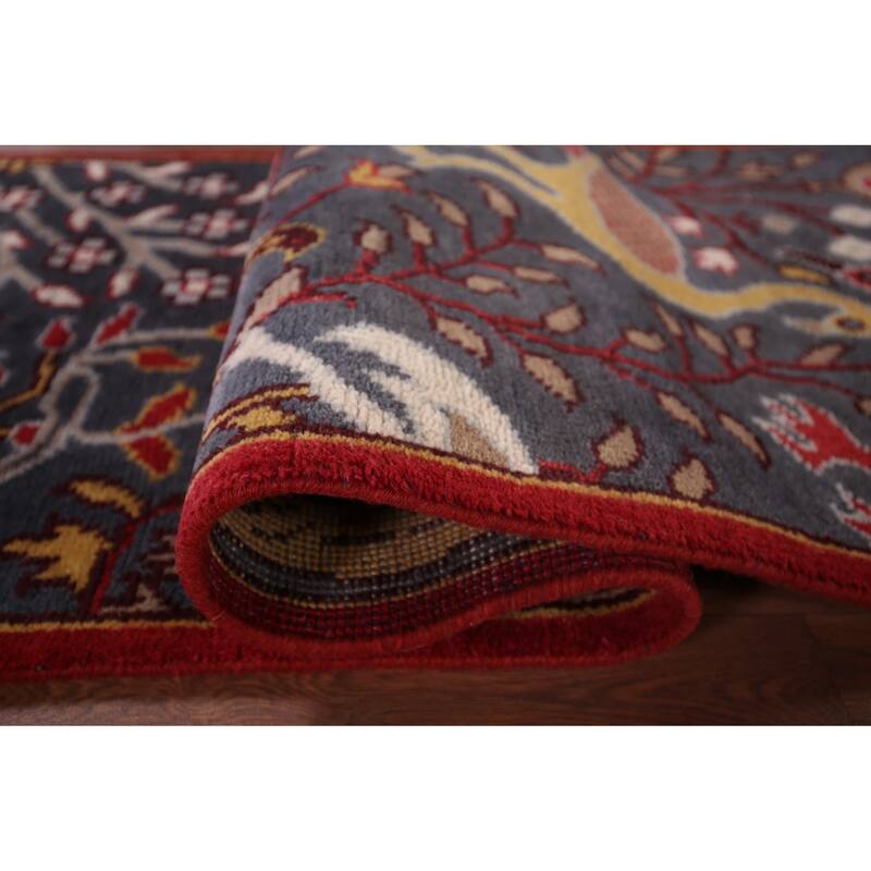Animals Pictorial Ziegler Indian Runner Rug Handmade Wool Carpet - 2'5"x 7'11"