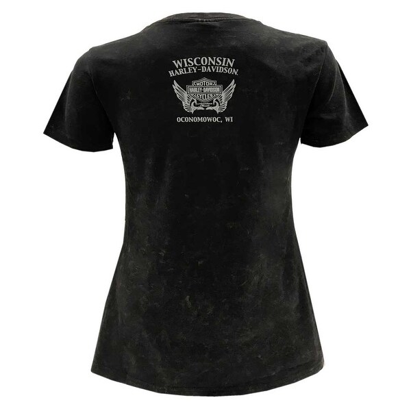 Black Harley-Davidson Women/'s Genuine Flight Short Sleeve Crew Neck Tee