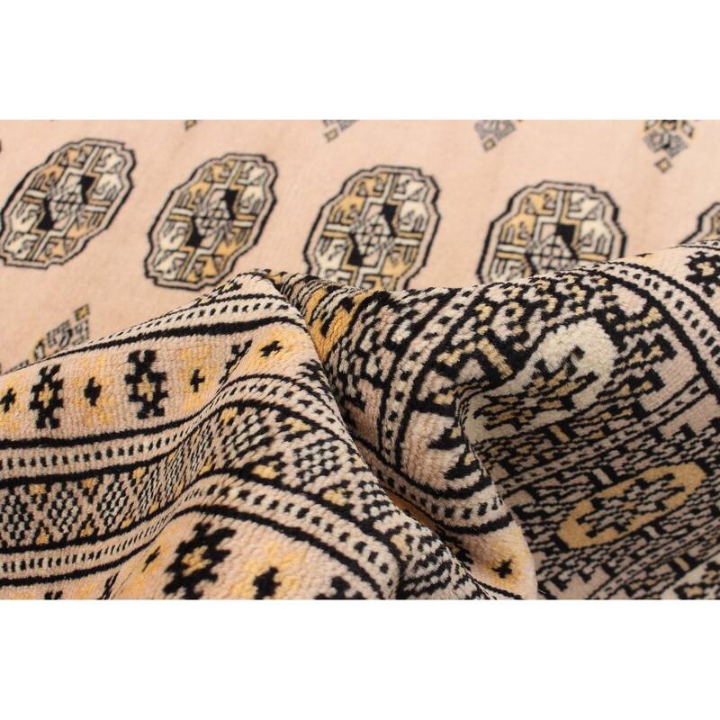ECARPETGALLERY Hand-knotted Finest Peshawar Bokhara Beige Wool Rug - 8'1 x 10'2