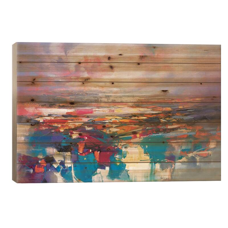 Quantum Gravity Print On Wood by Scott Naismith - Multi-Color - 18x26x1.5