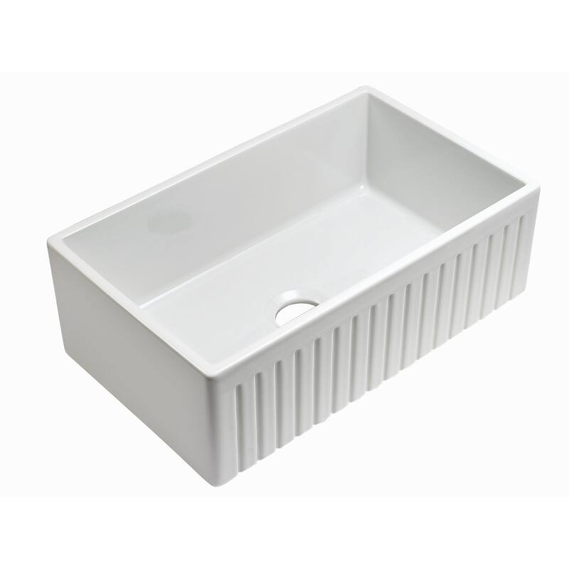 Sinksation Reversible Fireclay 30" L x 18" W Farmhouse/Apron Kitchen Sink - 30