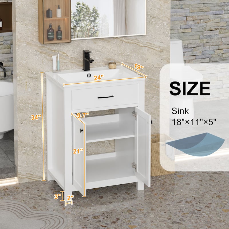 Sink Bathroom Vanity with Counter top Set