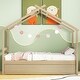 preview thumbnail 3 of 16, Twin Size House-shaped Bed with Trundle for Small Space, Living Room, Bedroom, Apartment