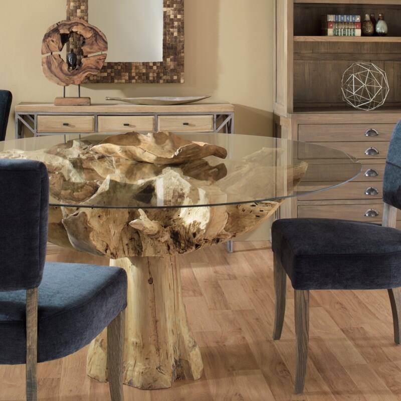 Natural Teak Root Dining Table Base by East at Main - 45"x47"x30"