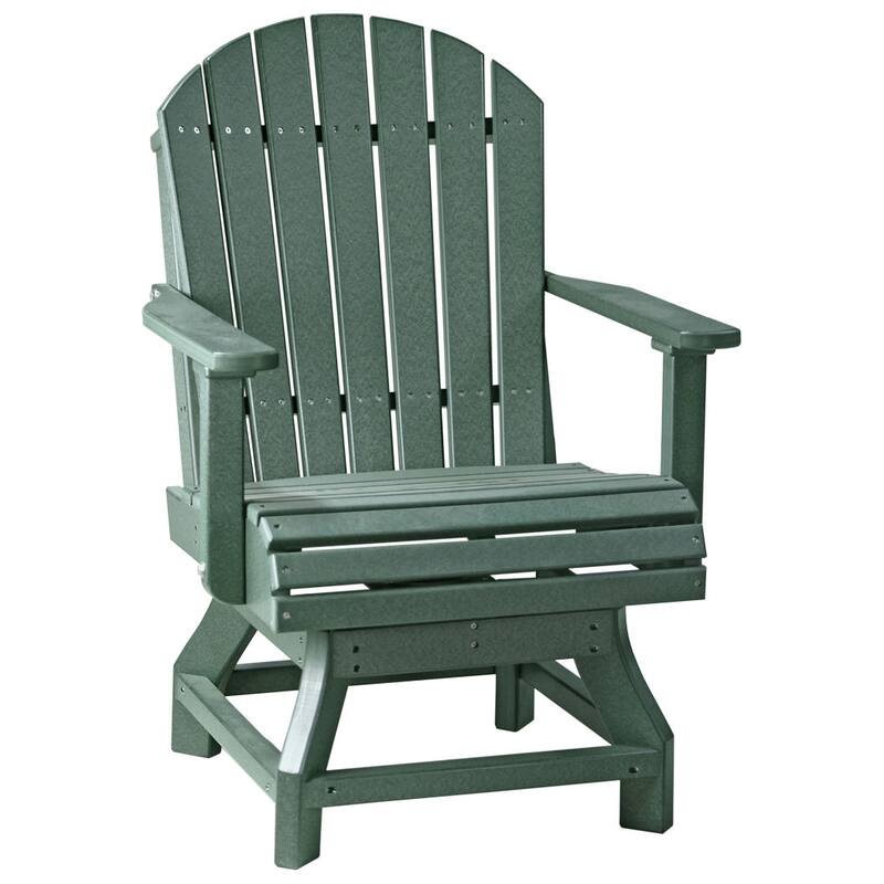 Set of 4 Poly Lumber Adirondack Swivel Chairs