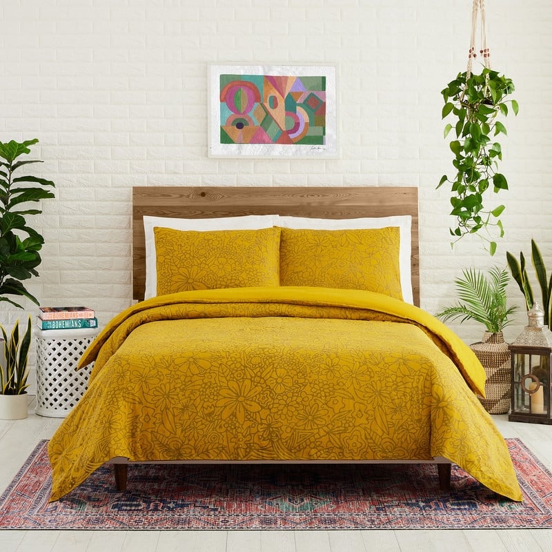 Birds and Bee 3-Piece Duvet Cover Set by Jungalow