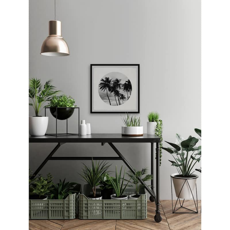 'Black Palm Trees' Framed Painting Print
