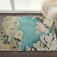 preview thumbnail 4 of 13, Nourison Prismatic Abstract Floral Textured Water Lily Shimmer Area Rug 2' 3" x 3' - Blue/Beige - Rectangle