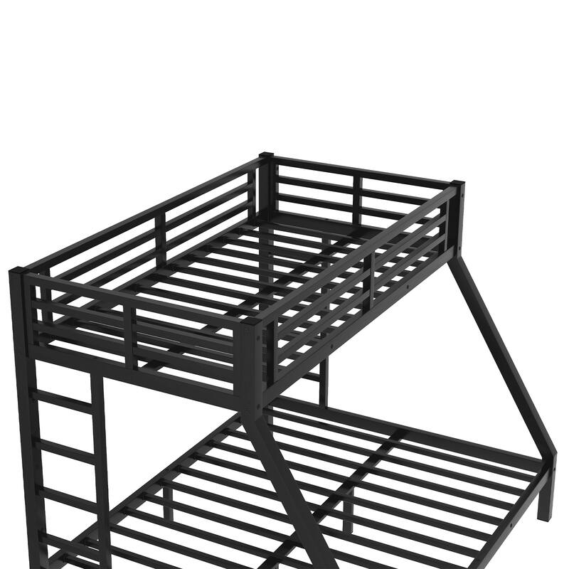 Metal Bunk Bed with Space-Saving, Noise Reduced and Ladder for Teens and Adults