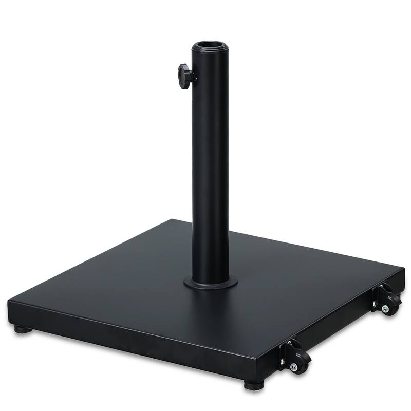 Aoodor 39 lb Outdoor Patio Umbrella Base for Deck, Poolside, Balcony - Black