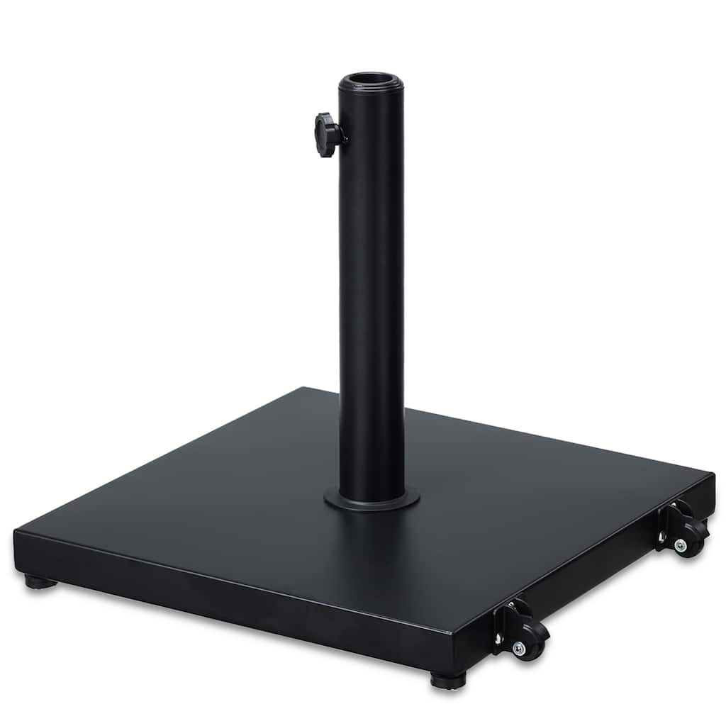Aoodor 40 LBS Concrete Umbrella Base Square Stand with Wheel - N/A