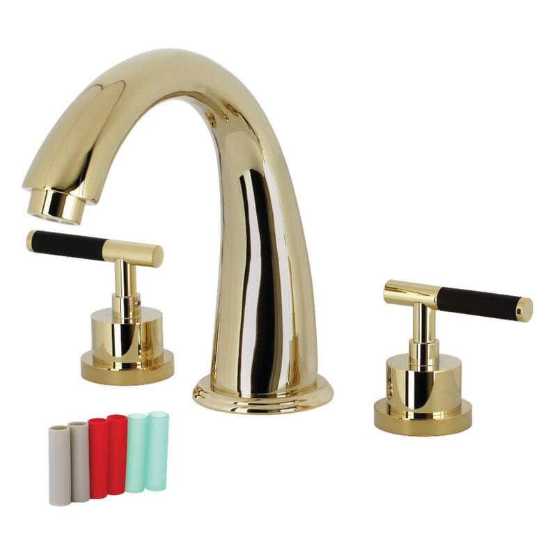 Kingston Brass Kaiser Deck Mounted Roman Tub Filler - Polished Brass