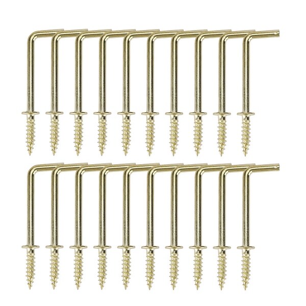 20pcs Cup Square Hook Metal Home Vinyl Coated Screw in Hanger Holder