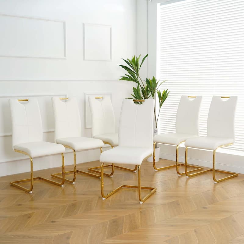 PU Dining Chair Living Room Chair ,Set of 6
