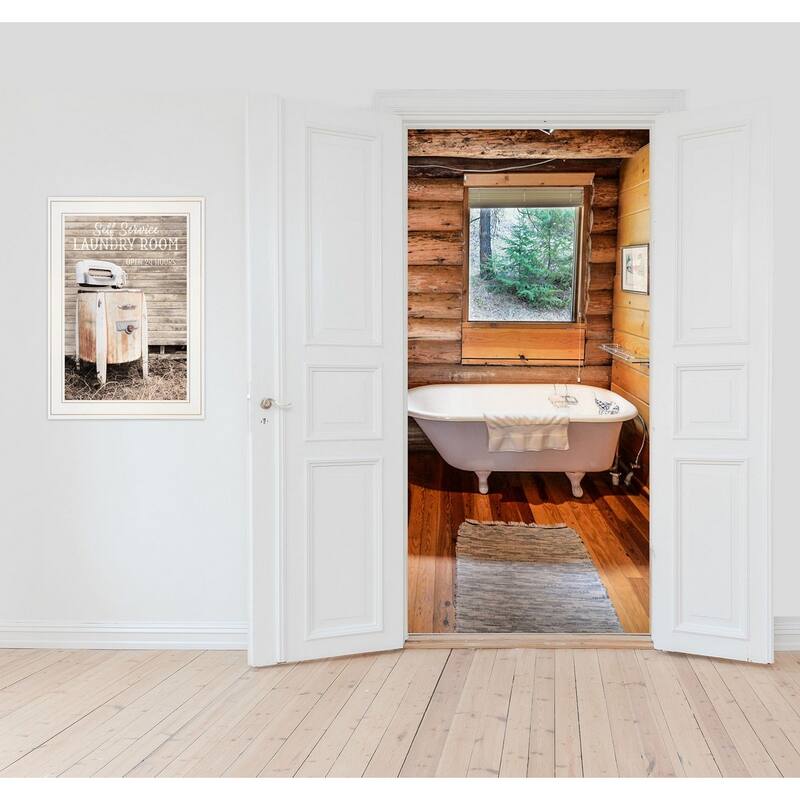 TrendyDecor4U Contemporary "Laundry Room" Framed Print Wall Art by Lori Deiter