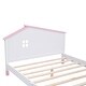 preview thumbnail 5 of 23, Full Size Bed Frame with House Shape Headboard, Platform Bed Full Size, Modern Wood Double Bed Frames for Kids Boys Girls Teens