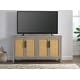 preview thumbnail 7 of 9, Banks Rattan 4-Door 60" TV Stand Console in Driftwood