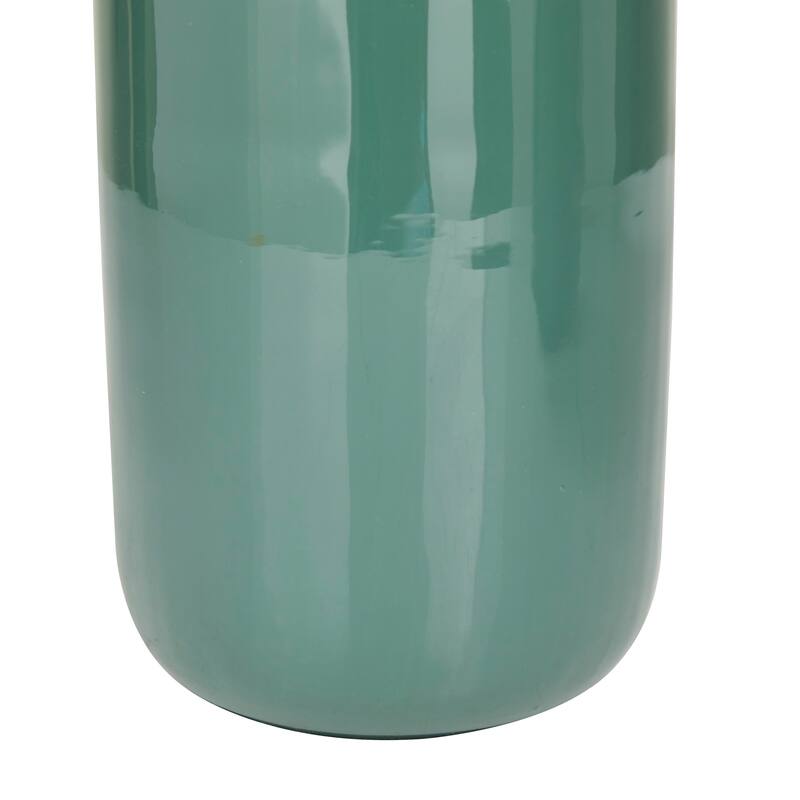 Sleek Metal Vase (Set of 2) - Gray, Red, Yellow, Cream, Blue, Green