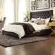 preview thumbnail 2 of 11, Naples Wingback Button Tufted Upholstered Bed by iNSPIRE Q Artisan
