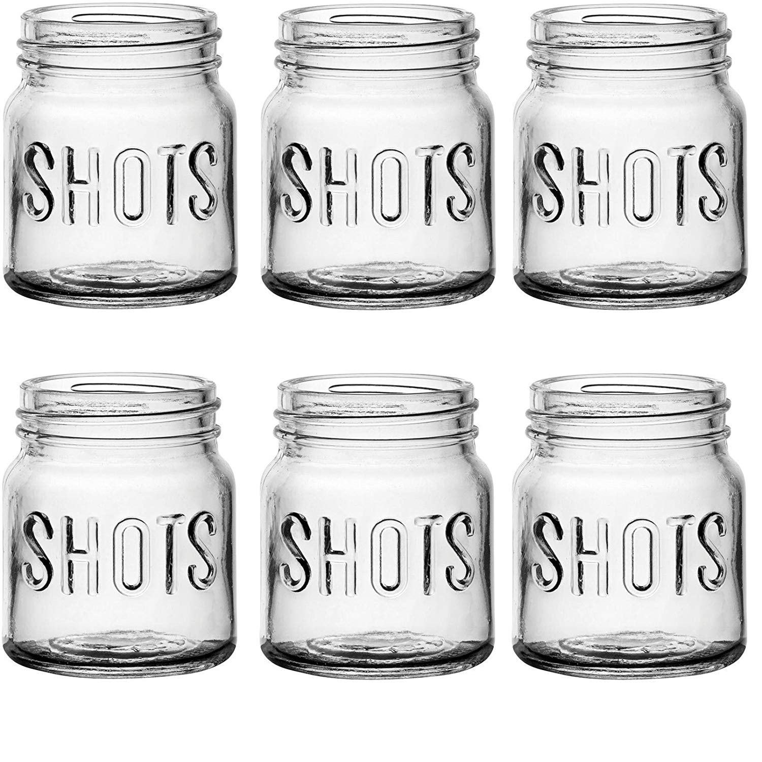 Holds 2.4 Oz Clear Palais Glassware Palais Shots Mason Jar Shot Glasses Mini Shot Glass Cups Set of 6 