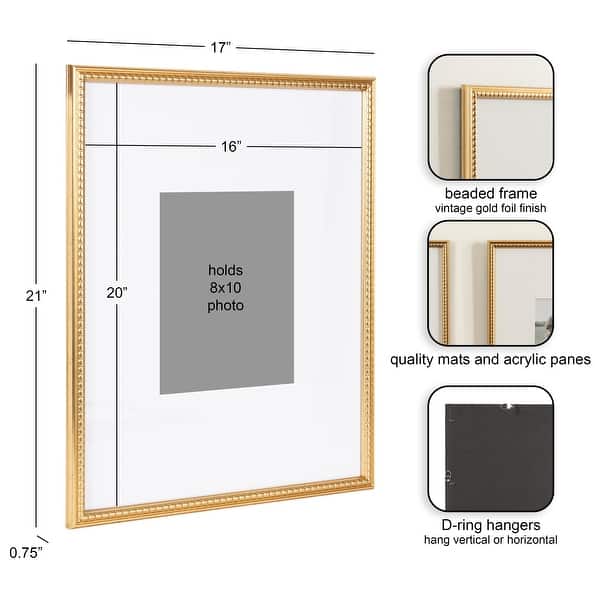 dimension image slide 0 of 2, Kate and Laurel Adlynn Beaded Photo Frame Set