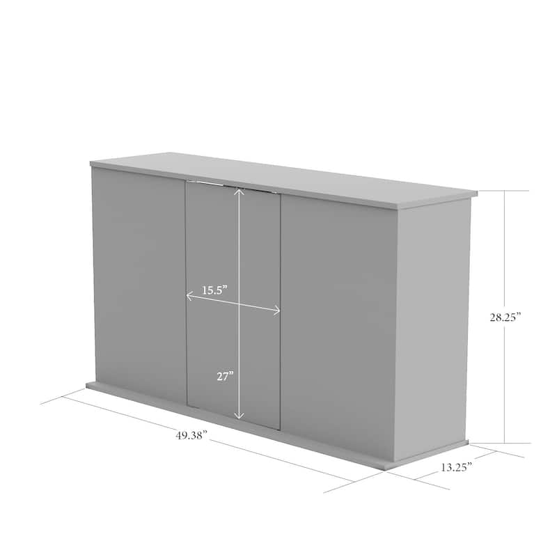 Aquatic Fundamental 55 Gallon Serene Cherry Aquarium Stand with Enclosed Storage