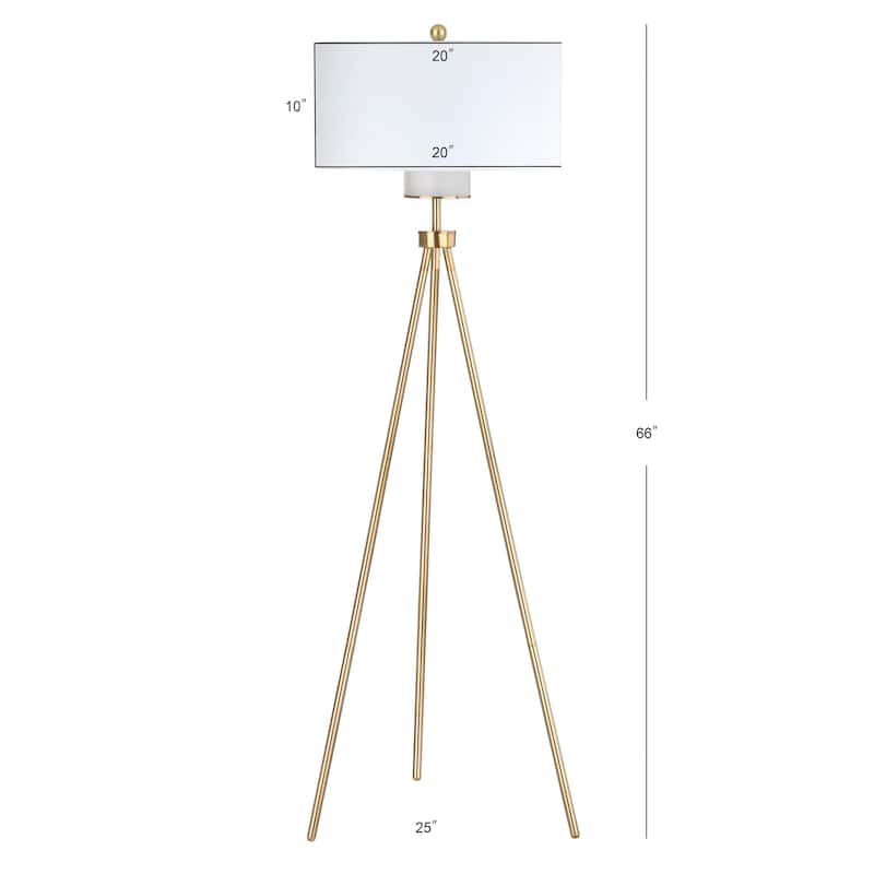 SAFAVIEH Lighting 66-inch Enrica Tripod LED Floor Lamp - 25" x 25" x 66"
