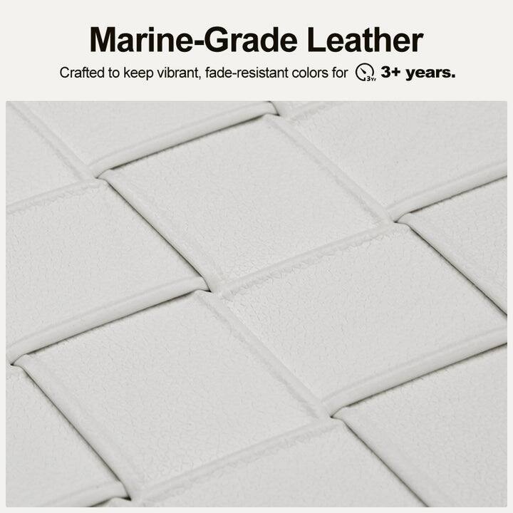 PURPLE LEAF GLFSF U-Shaped White sofa Outdoor Couch for Yard Porch Deck Patio Conversation Sets