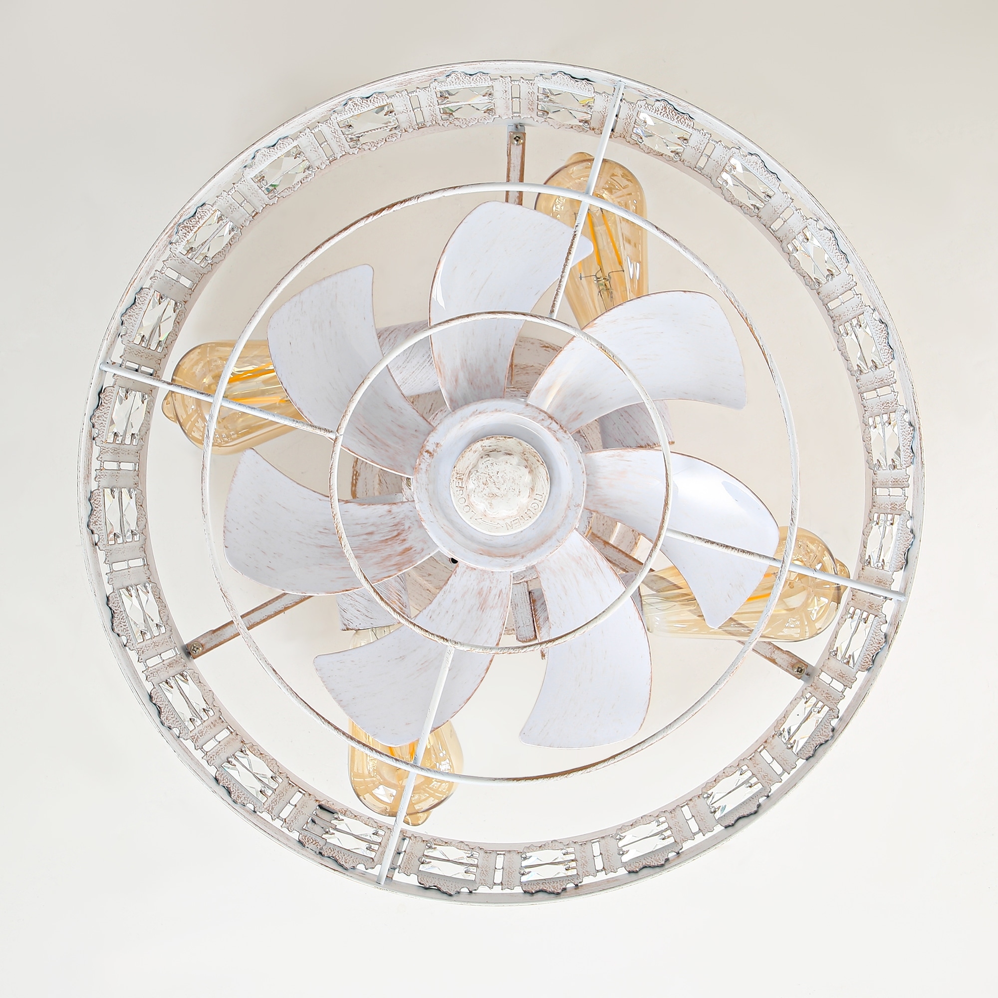 56 Inch Farmhouse Chandelier Ceiling Fan with Remote Control