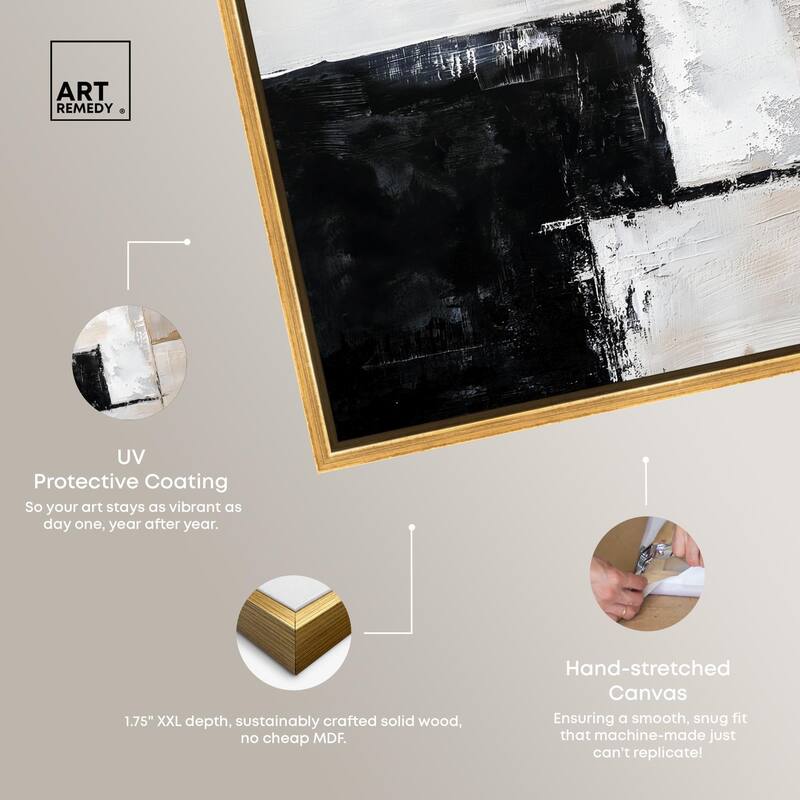 Black Dust and White Ash II Canvas by Art Remedy