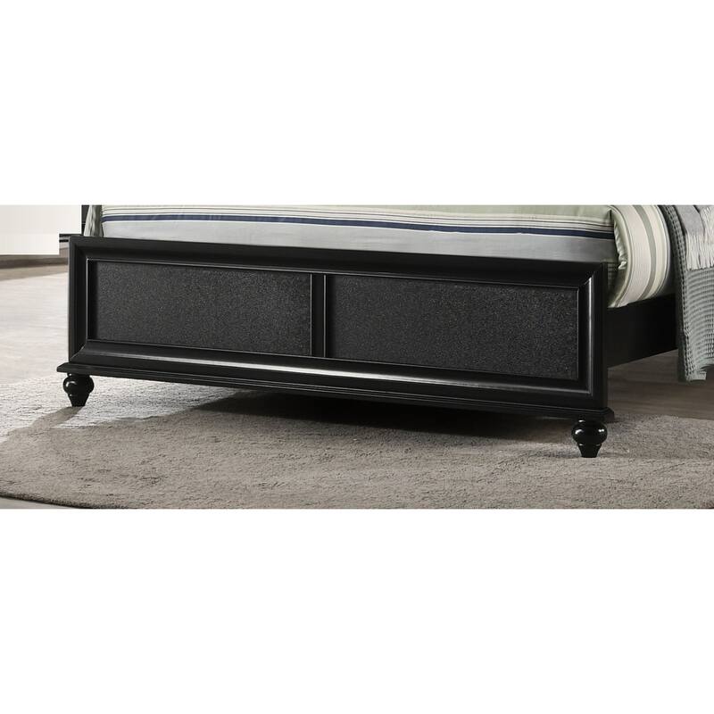 Full Size Solid Wood Modern Platform Bed with Diamond Tufted Headboard and Crystal Accents